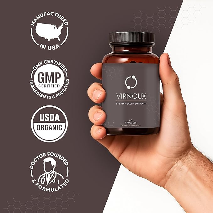 Male Fertility Prenatal Vitamins for Men | Doctor Formulated Supplement to Boost Sperm Count Motility &amp Volume | Sperm Health Support for Conception | USA Made Gluten-Free | 30-Day Supply