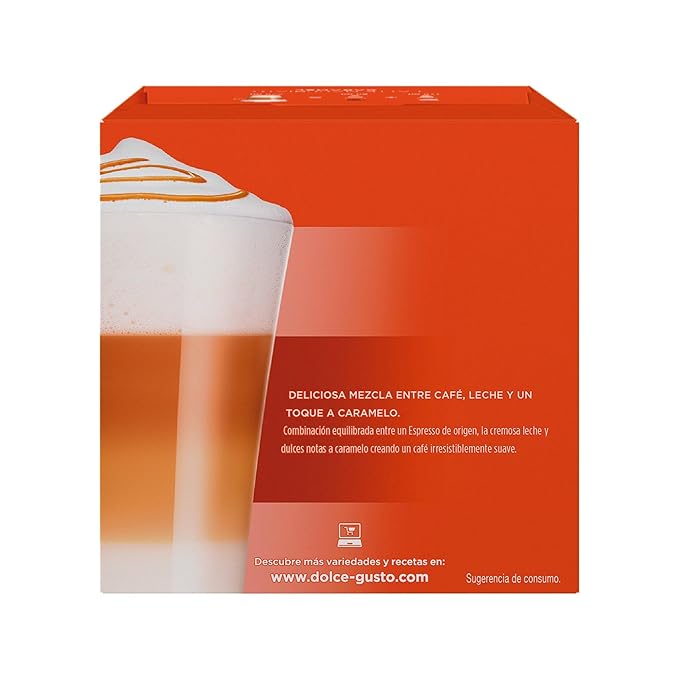 Nescafe Dolce Gusto Coffee Capsules Caramel Latte Macchiato 48 Single Serve Pods (Makes 24 Specialty Cups) 48 Count