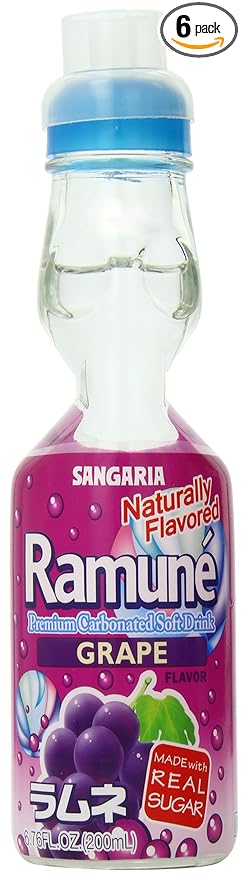 Sangaria Ramune Grape 6.76 Fl Oz (Pack of 6)