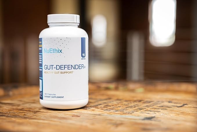 NuEthix Formulations Gut Defender+ Microbiome Balance Dietary Supplement 180 Capsules 90 Servings