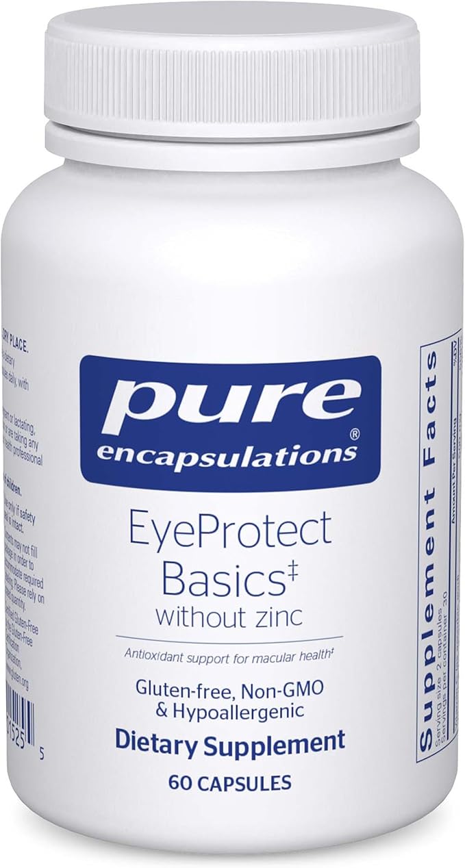 Pure Encapsulations EyeProtect Basics Without Zinc | Key Antioxidant Support for Eye Health | 60 Capsules