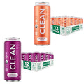CLEAN Cause Low Calorie Peach &amp Blackberry USDA Organic Sparkling Yerba Mate Tea (16oz cans 2-12-Pack Case) Low Sugar 160mg Caffeine Healthy Alternative to Soda &amp Energy Drinks.