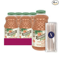 R.W. Knudsen Organic 4-Pack Organic Carrot Ginger Tumeric Fruit Juice 100% USDA Organic 32 fl oz Glass Bottle + 1 Utility Freebie by Lavinia