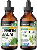 BIO KRAUTER Lemon Balm Tincture 4 Fl. Oz. &amp Olive Leaf Tincture 4 Fl. Oz.