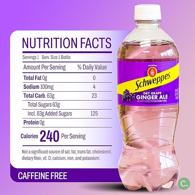 Schweppes Ginger Ale - Refreshing Crisp Delicious - 12 20oz Bottles (20oz Variety)