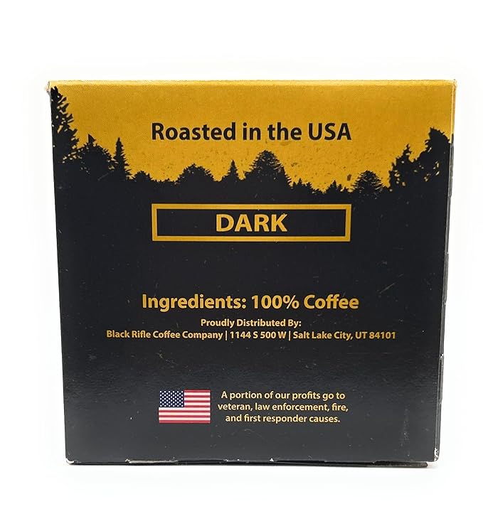 Black Rifle Coffee Company Tactisquatch Single Serve Pods Dark Roast - 12 count - Roasted in the USA - America's Coffee