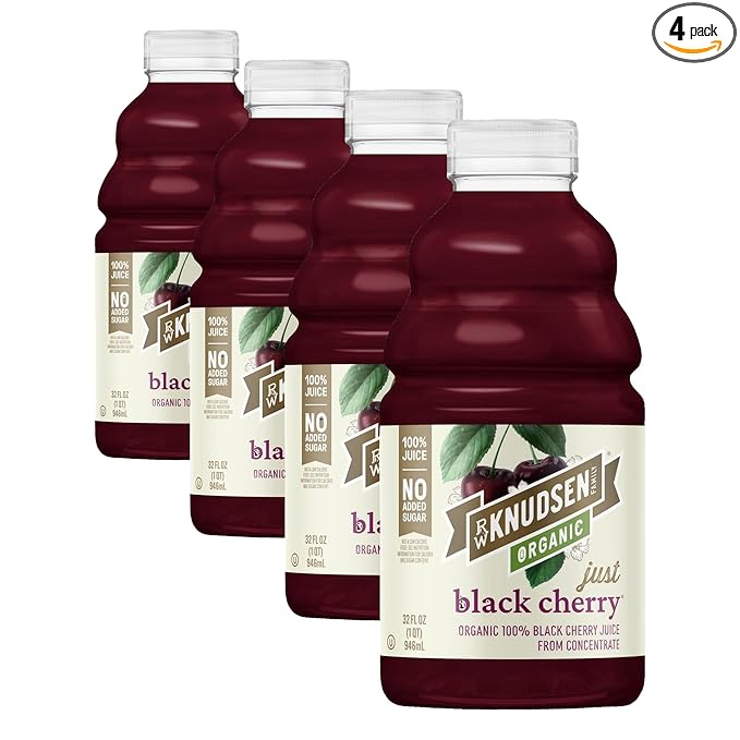 R.W. Knudsen Organic Just Black Cherry from Concentrate 32 fl oz (Pack of 4)