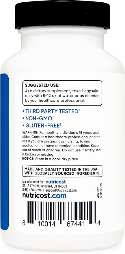 Nutricost Turkesterone Dietary Supplement 600mg 120 Capsules - Vegetarian Non-GMO &amp Gluten Free
