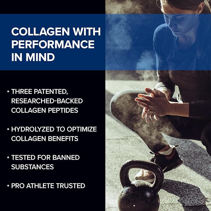 Designs for Sport Collagen Complex - NSF Certified for Sport Collagen Peptides Powder - Collagen for Joints Bone Strength Skin Elasticity (13.8 oz)