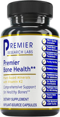Premier Research Labs Premier Bone Health - Bone Health Vitamins Bone Strength Supplement for Women &amp Men Calcium Supplement with Vitamin K2 Healthy Bone Support - 90 Capsules
