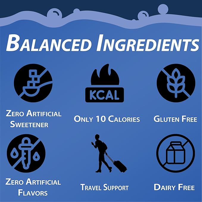 Bobelo Self Carbonating Clean Energy + Hydration Electrolytes Powder Drink Mix Coconut Berry Blitz 100mg Guarana Caffeine Sugar Free 15 Pack