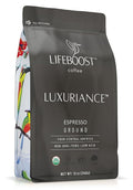 Lifeboost Organic Espresso Ground Coffee - Non-GMO Low Acid Single Origin USDA Shade Grown Organic Espresso Coffee - Third Party Tested For Mycotoxins &amp Pesticides 12oz Bag