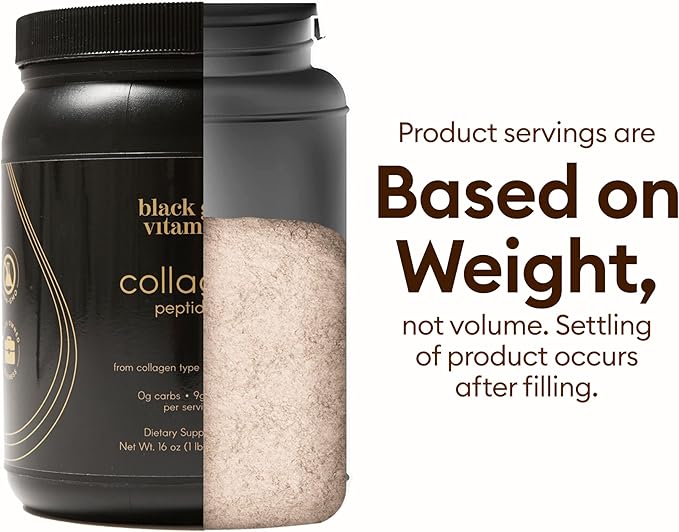 Black Girl Vitamins | Collagen Peptides Powder - Collagen for Skin Hair &amp Nails - Unflavored Hydrolyzed Collagen Powder Dairy-Free Gluten-Free Collagen for Women and Men - 16oz