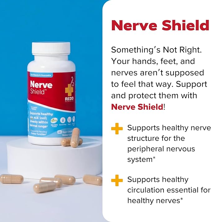 Redd Remedies Nerve Shield Supports Healthy Nerve Structure and Circulation 60 Vegan Capsules