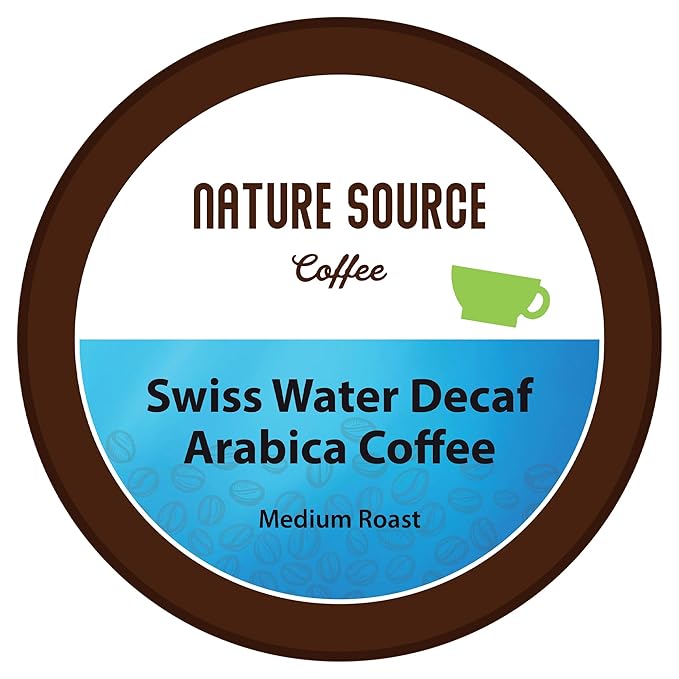 Swiss Water Decaf Single Origin Arabica Coffee Single Serve Cups 0.35oz Medium Roast (36 Count)