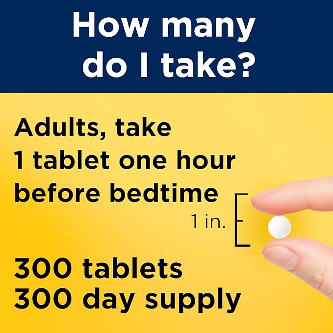 Nature Made Melatonin 5mg Extra Strength Tablets 100% Drug Free Sleep Aid Sleep Supplements for Adults 300 Tablets 300 Day Supply