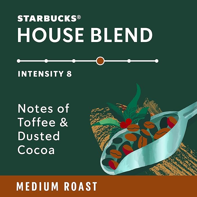 Starbucks by Nespresso Original Line House Blend Medium Roast Coffee 50-count Espresso Pods