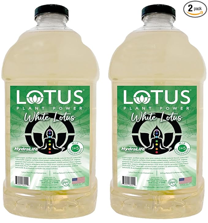 Lotus Energy Drink Concentrate 64 fl oz (White) Pack of 2