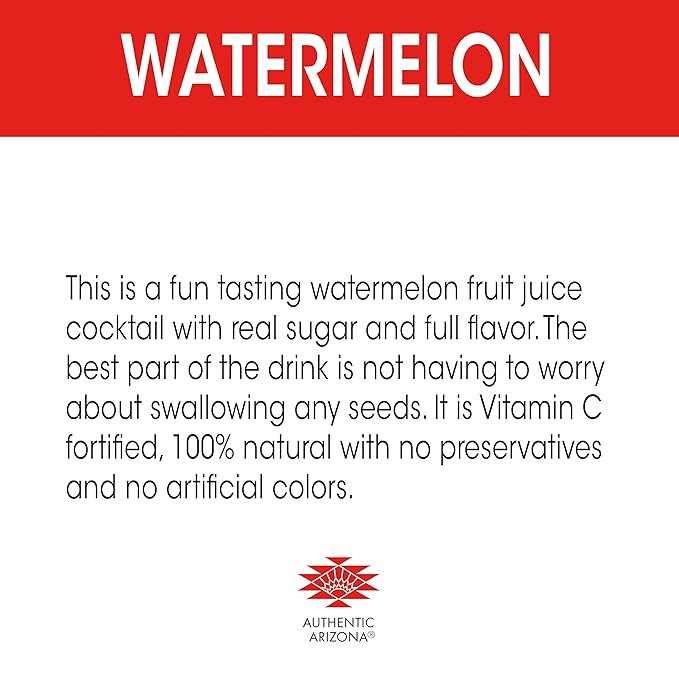 AriZona Watermelon Juice Drink 20 Fl Oz (Pack of 24)