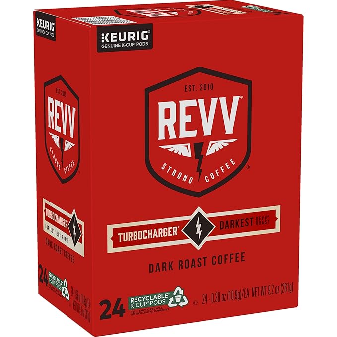 REVV Turbocharger Keurig Single-Serve K-Cup Pods Dark Roast Coffee 96 Count