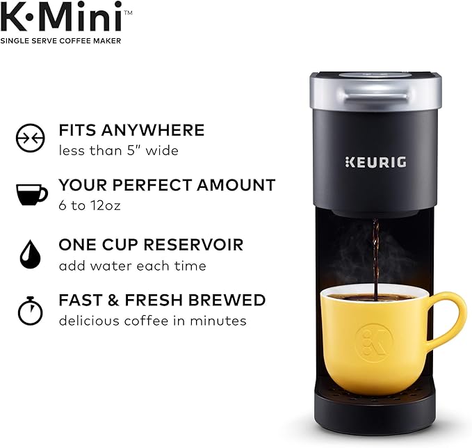 Keurig K-Mini Single Serve Coffee Maker with Green Mountain Coffee Roasters Nantucket Blend Medium Roast 32 ct K-Cup Coffee Pods