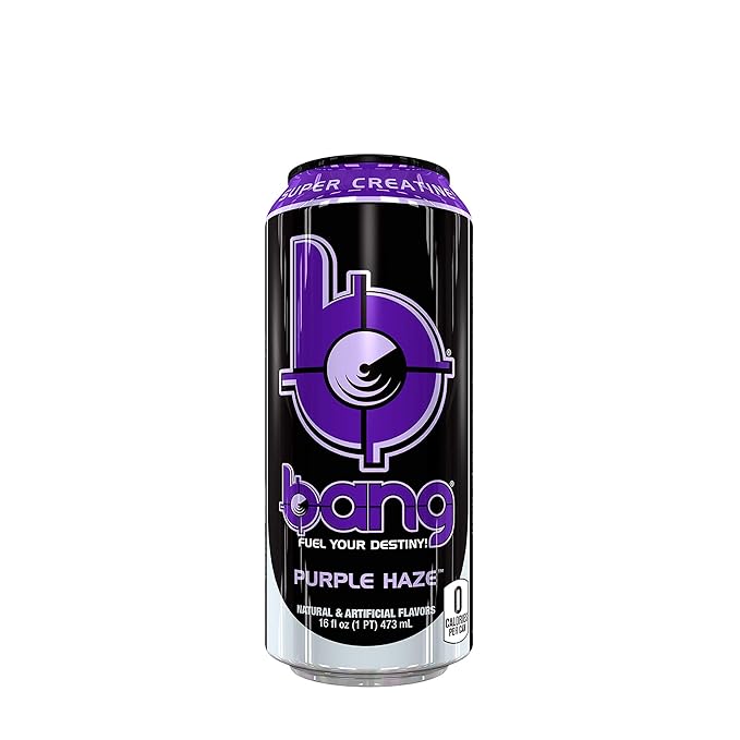 Bang Energy Purple Haze Sugar-Free Energy Drink 16-Ounce | Pack of 12