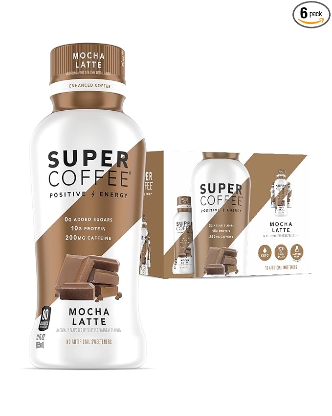 Kitu Super Coffee Sugar-Free Formula 10g Protein Keto Approved Lactose Free Soy Free Gluten Free (Pack of 6) (Sugar Free Mocha)