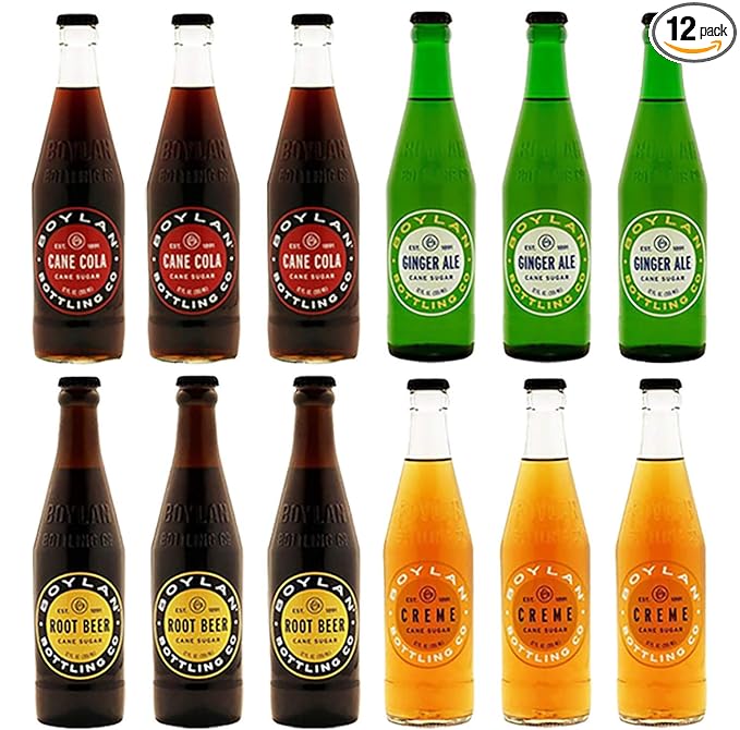 Boylan - Regular Soda Variety Pack - 12 oz (12 Glass Bottles)
