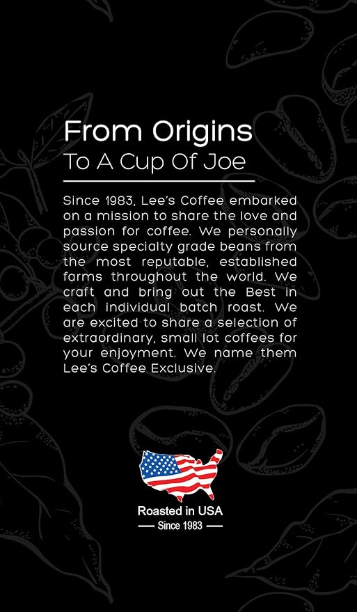 Lee's Coffee Exclusive Whole Bean Coffee Double French Roast 12 Ounce