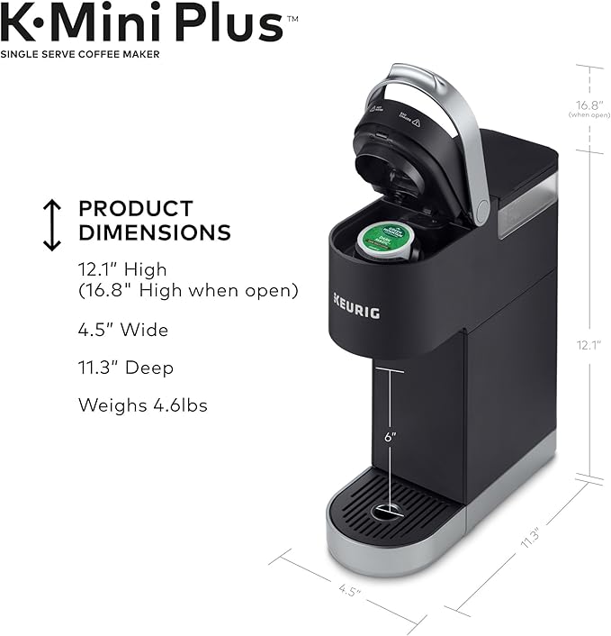 Keurig K-Mini Plus Coffee Maker with McCafé Classic Collection Variety Pack 40 Count K-Cup Pods