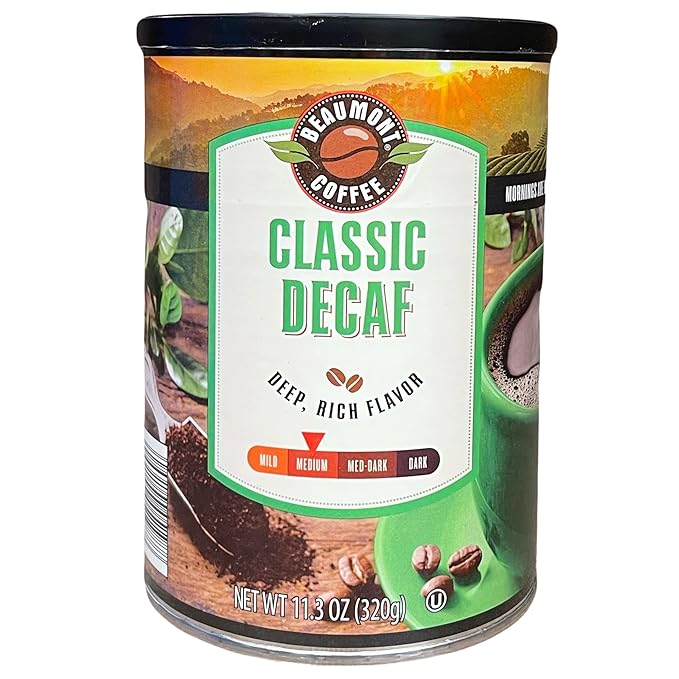Coffee Classic Decaf Ground Coffee Medium Roast Deep Rich Flavor 11.3 oz (Pack of 2)
