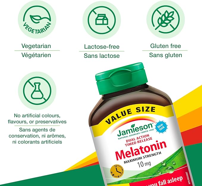 Jamieson Laboratories Melatonin Supplement 10mg 100 Count