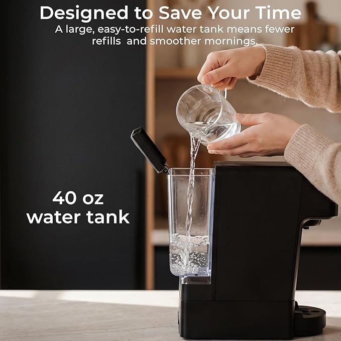 Coffee Machine – Compatible with Senseo Pods – Fast Brewing Single-Serve Coffee Maker with Rich Flavor Extraction Crema Layer Space-Saving Sleek Design Barista-Quality Taste