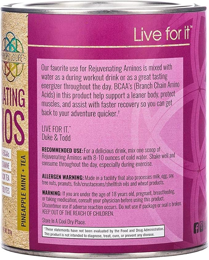 Propello Life Rejuvenating Aminos Drink Mix Pineapple Mint + Tea 321g