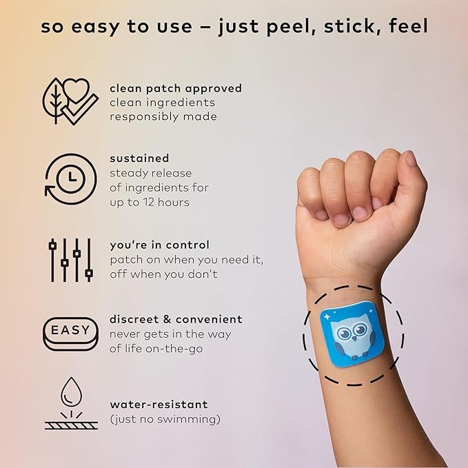 The Good Patch Nite Owl Patch Natural Sleep Patch Support for Kid Bedtime with Tart Cherry Chamomile and Skullcap Plant Powered Sustained Release (36 Total Patches)