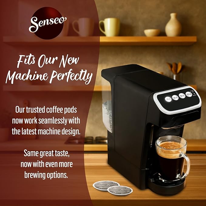 Senseo Strong Dark Roast Coffee Pods 48 Count (Pack of 10) - Single Serve Coffee Pods Bulk Pack for Senseo Coffee Machine - Compostable Coffee Pods for Hot or Iced Coffee Cold Brew Coffee