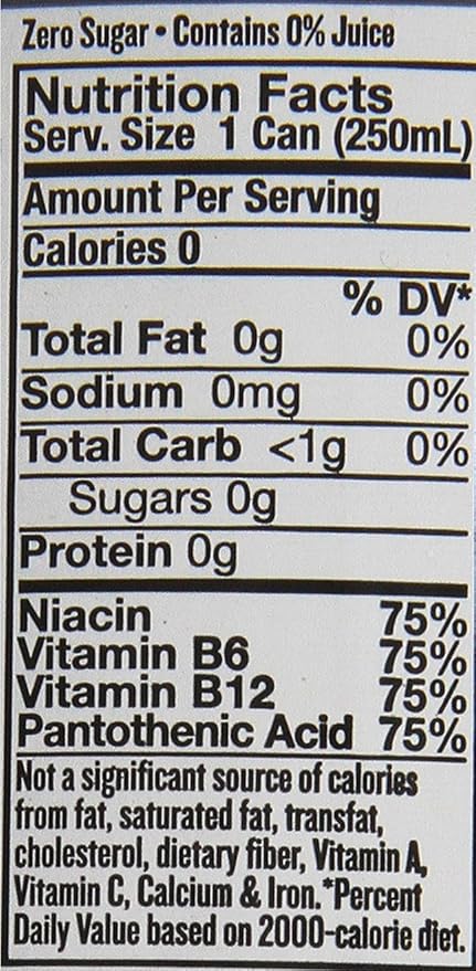 Hiball Energy Sparkling Water Lemon Lime 8.4 Ounce (Pack of 24)