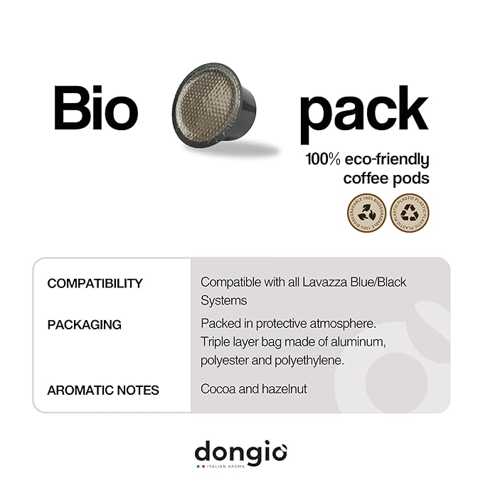 Dongiò Caffè - Capsule compatibili con Lavazza Blue 40 (40 Count Espresso Roma)