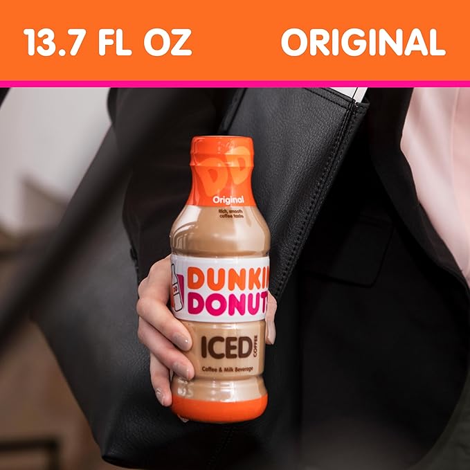 Dunkin' Original Iced Coffee Bottle 13.7 fl oz 12 Pack