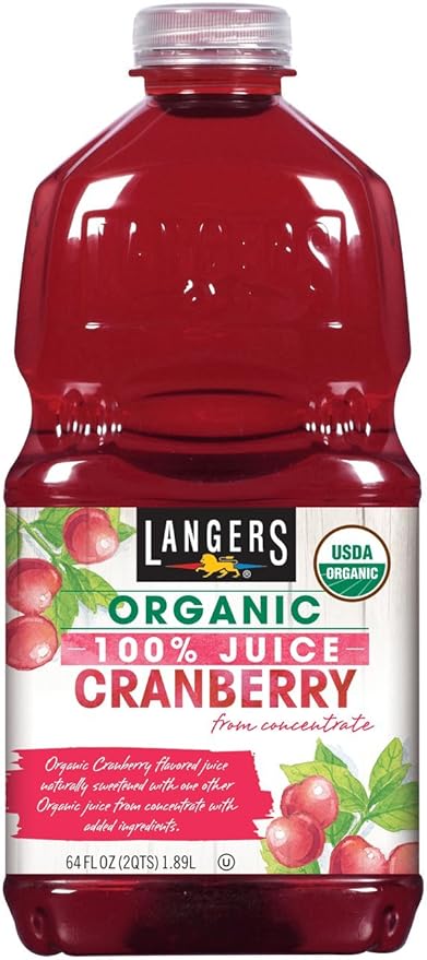 Langers 100% Organic Juice Cranberry 64 Fluid Ounce
