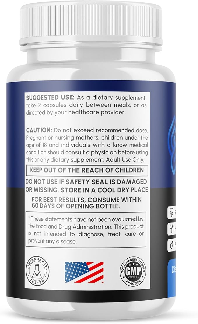 Prosta Defender Capsules Official Prostadefender Pills with All Natural Ingredients Advanced Overall Health and Wellness Supplement Natural Maximum Strength Healthy Vitamin Formula (60 Capsules)