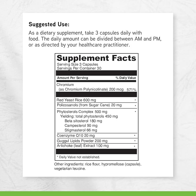 DAVINCI Labs CholestSure Supplement - Supports Cardiovascular Function - Helps Maintain Healthy Cholesterol Levels in a Normal Range - with CoQ10 - Gluten Free - 90 Vegetarian Capsules