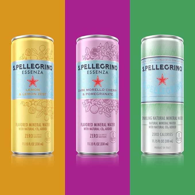 S.Pellegrino Essenza Variety Pack - Lemon Dark Morello Cherry Wild Strawberry11.15 Fl. Oz (Pack of 24)