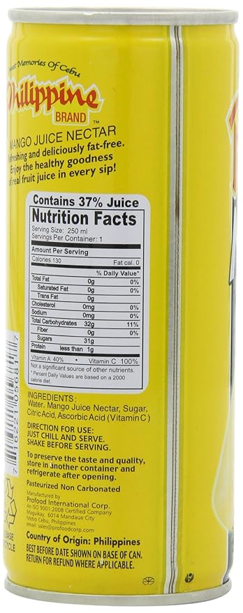 Philippine Juice Nectar Mango 8.4-Ounce (Pack of 12)
