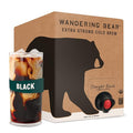 Wandering Bear Straight Black Organic Cold Brew Coffee On Tap Iced Coffee Drink - Extra Strong Bold Smooth No Sugar Added Shelf-Stable Ready to Drink &amp Vegan 100% Organic - 128 fl oz (1 gal