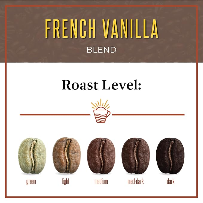 San Diego Coffee French Vanilla Medium Roast Ground Coffee 16-Ounce Bag Café molido tostado