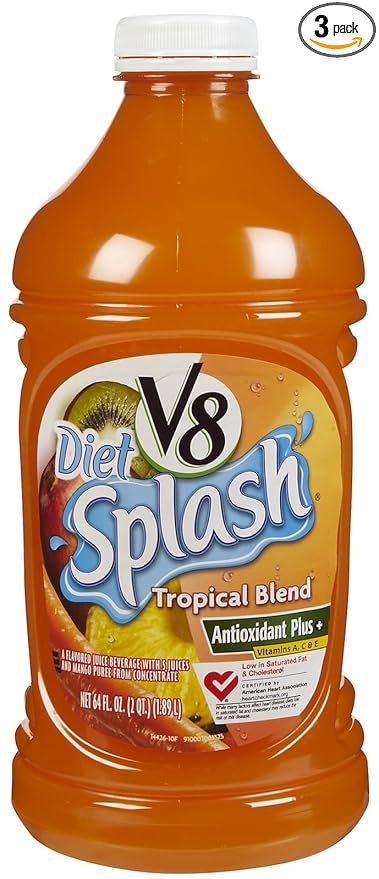 V-8 Diet Tropical Blend 64 oz 3 Pack - 3 pk.