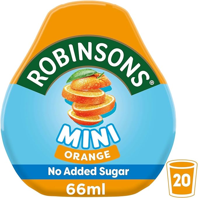 Robinsons Mini Orange - No Added Sugar - Low Calorie 66ml (3 Count)