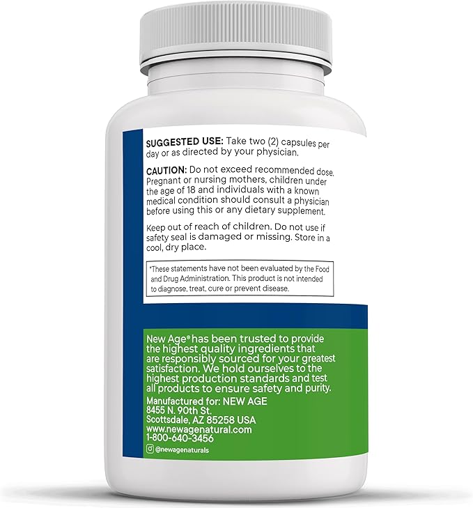 NEW AGE AREDS 2 Eye Vitamins - Lutein Zeaxanthin Bilberry Astaxanthin Mineral Vision Supplement - 60 Count