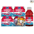 Ocean Spray Cranberry Fruit Juice Drink 10 fl oz Plastic Bottles 24 Pack + 2 Reusable Snack Bags by KOOL8SHOP Infinite Deals